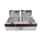 Freidora eléctrica de doble cilindro de doble tamiz (cárter de aceite grueso) - Freidora - foodmachtech